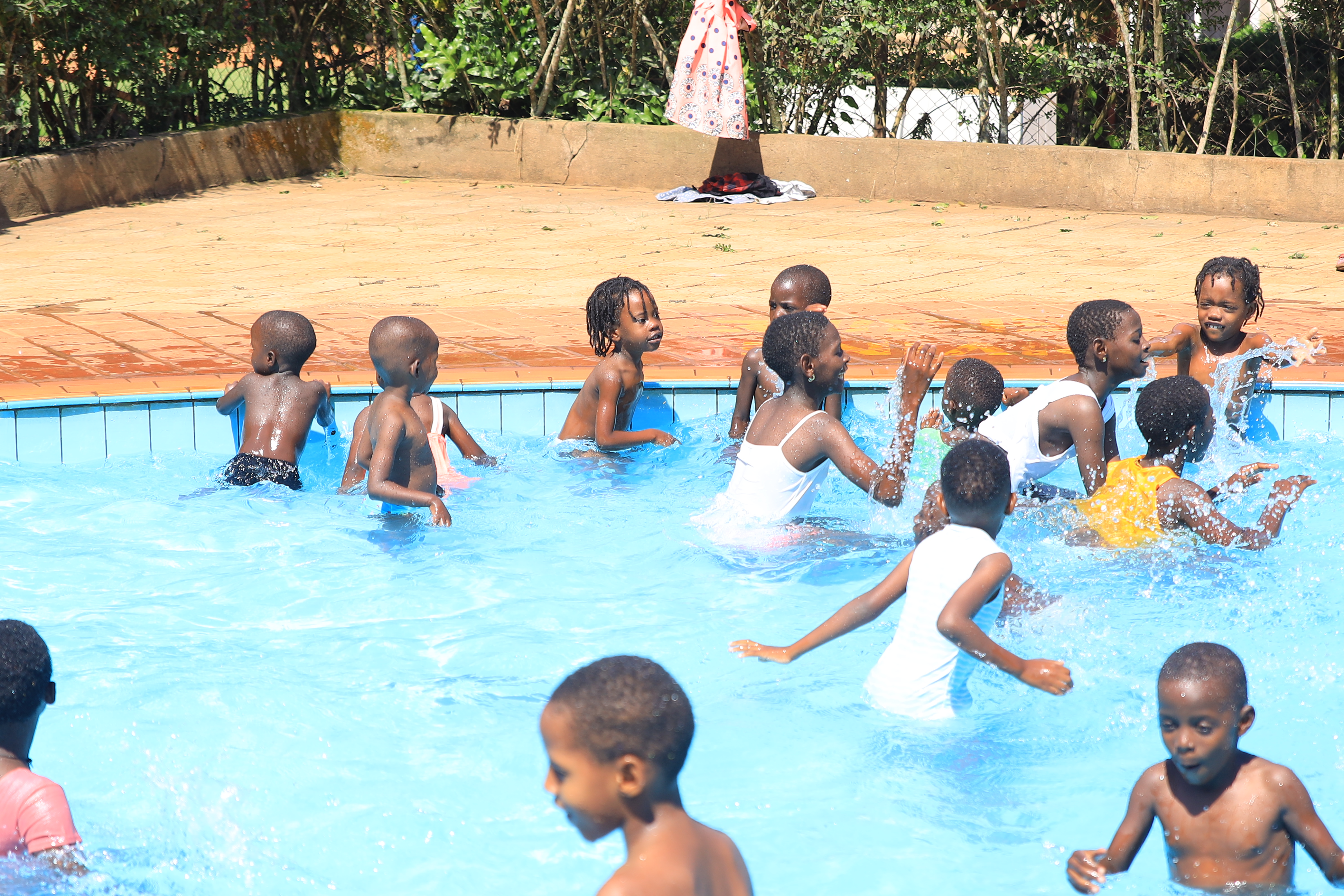 Children together at the shelter
